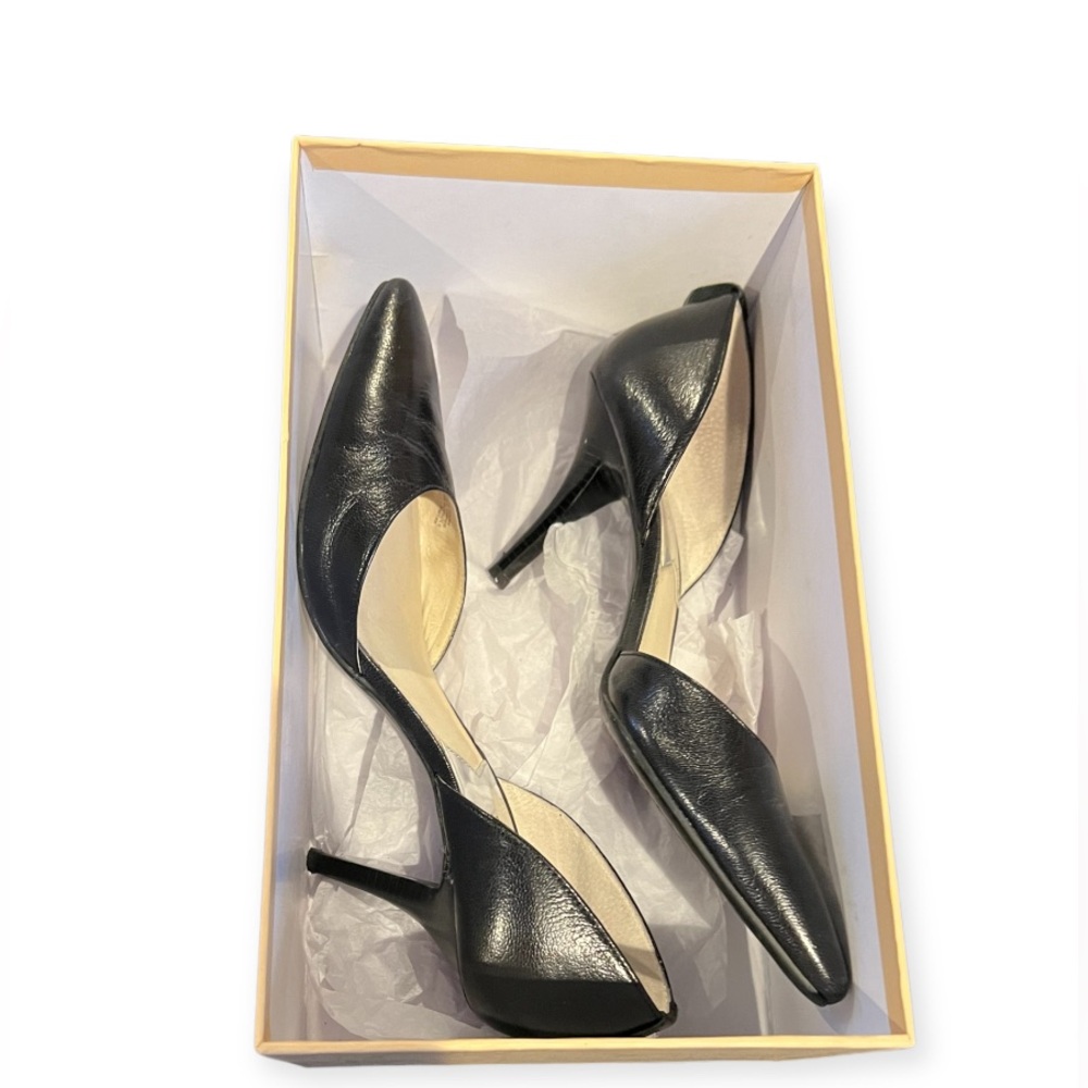 Michael Michael Kors FLEX D'ORSAY Black Leather Women's 7 1/2 Heels 3" - Picture 4 of 12